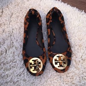 Tory Burch Leopard Flats Size 9